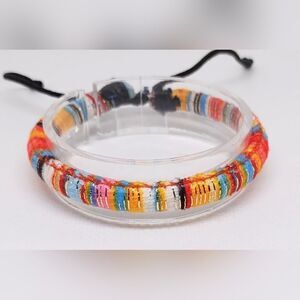Men's bracelet‎ striped punk hemp new e41